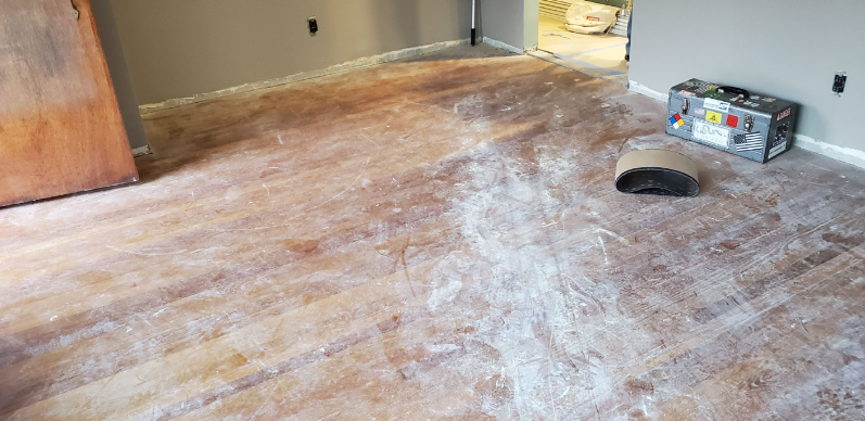 Hardwood Flooring before