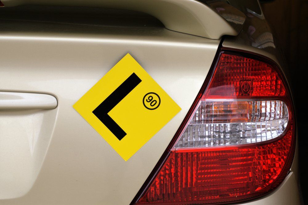 L Plate On Car — NT Driving Academy in Woolner, NT