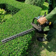 Workers were using electric mower for Gardening