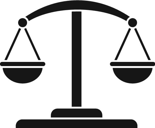 Bilancia della giustizia, simbolo di equità.