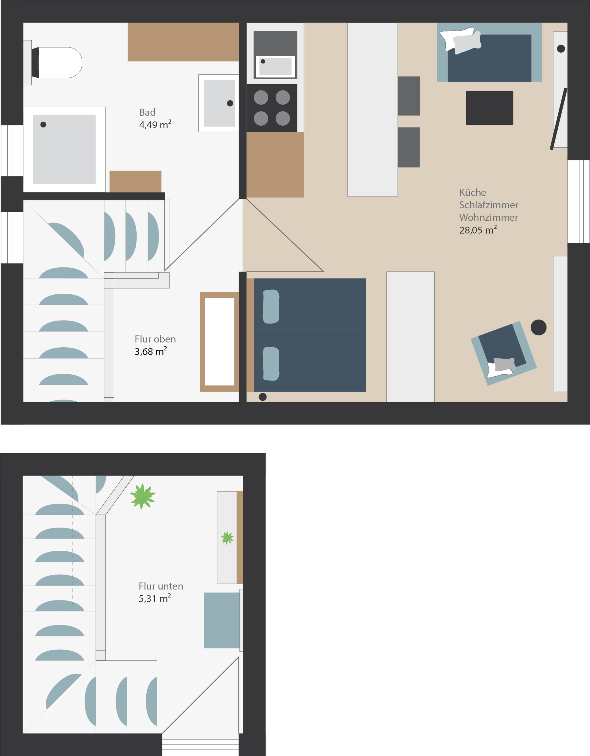 Ferienwohnung Grundriss, Ferienwohnung Papenburg