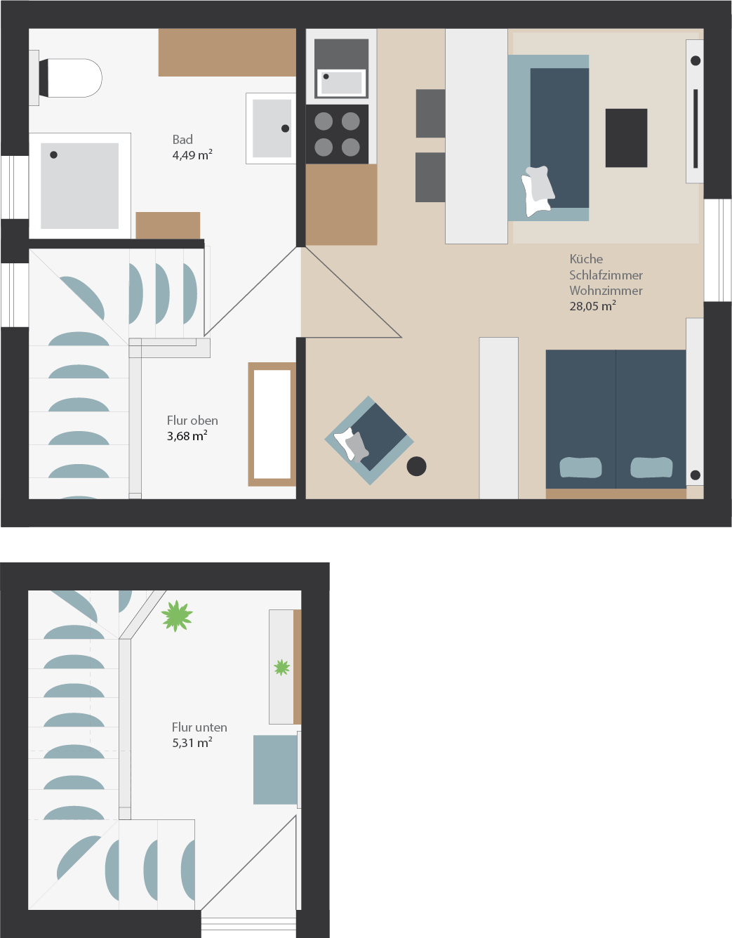 Ferienwohnung Grundriss, Ferienwohnung Papenburg