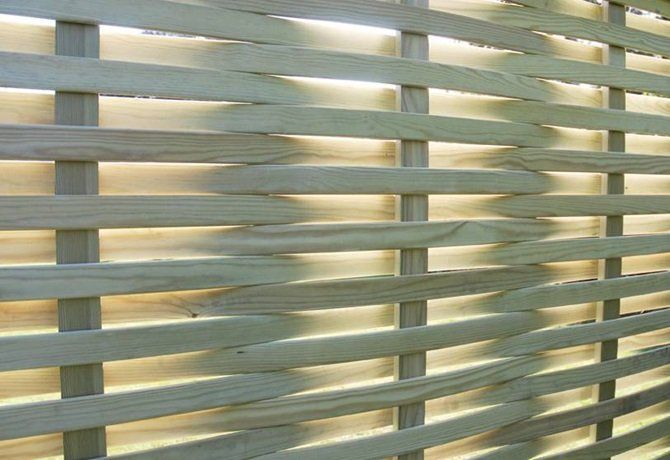 Horizontal Weave Fencing close up