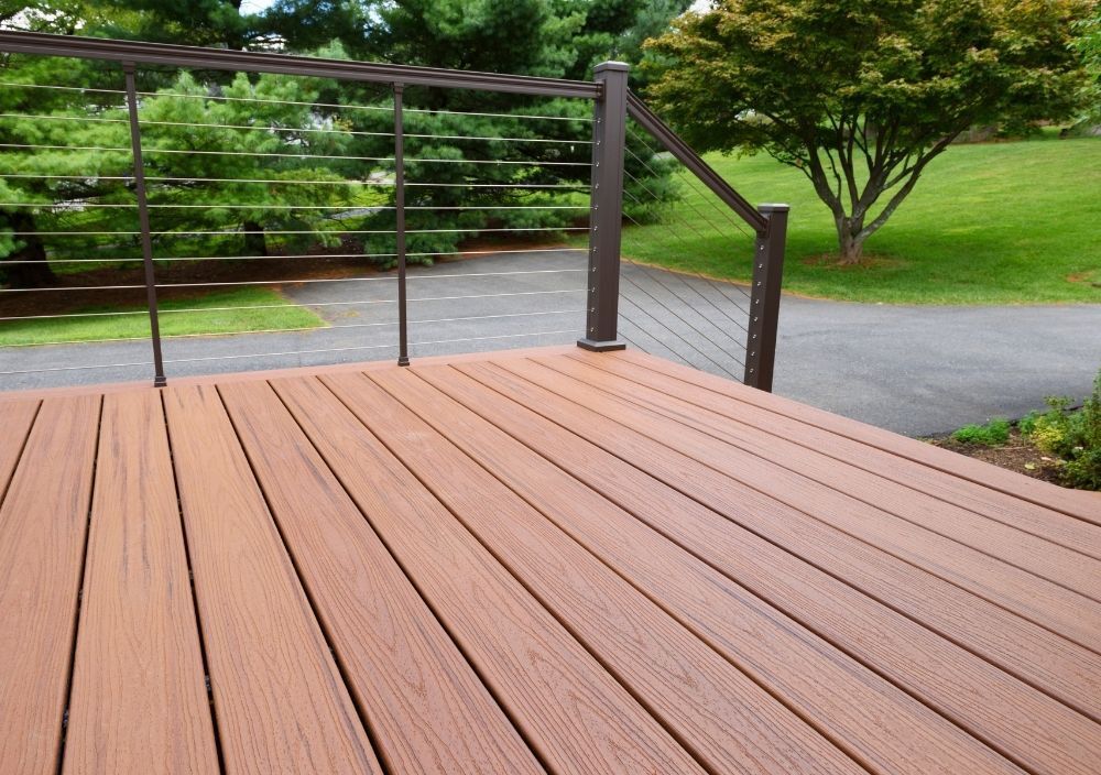 Timber effect composite decking