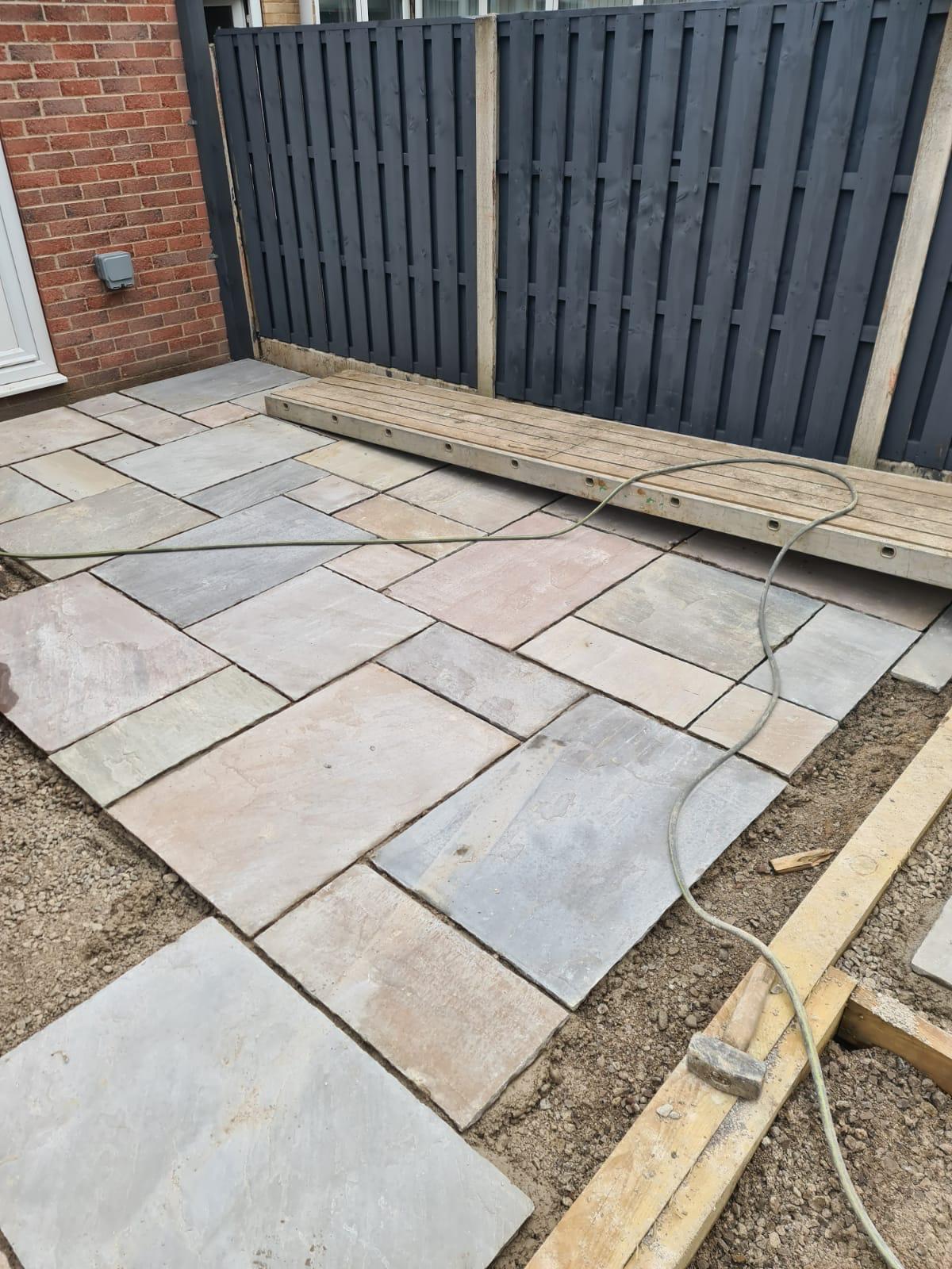newly installed patio in Cardiff