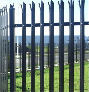Fencing Cardiff -palisade fence around commercial premises in Cardiff