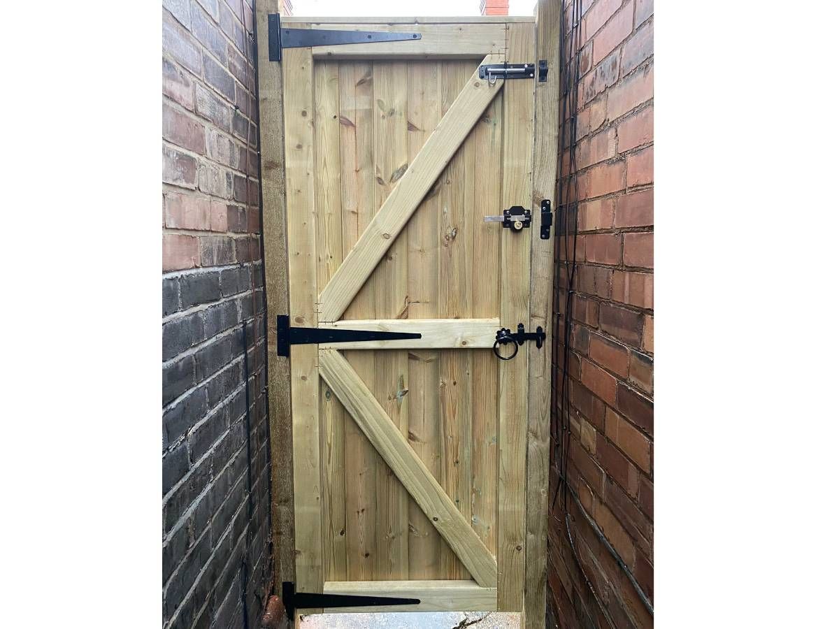 light wooden side garden gate