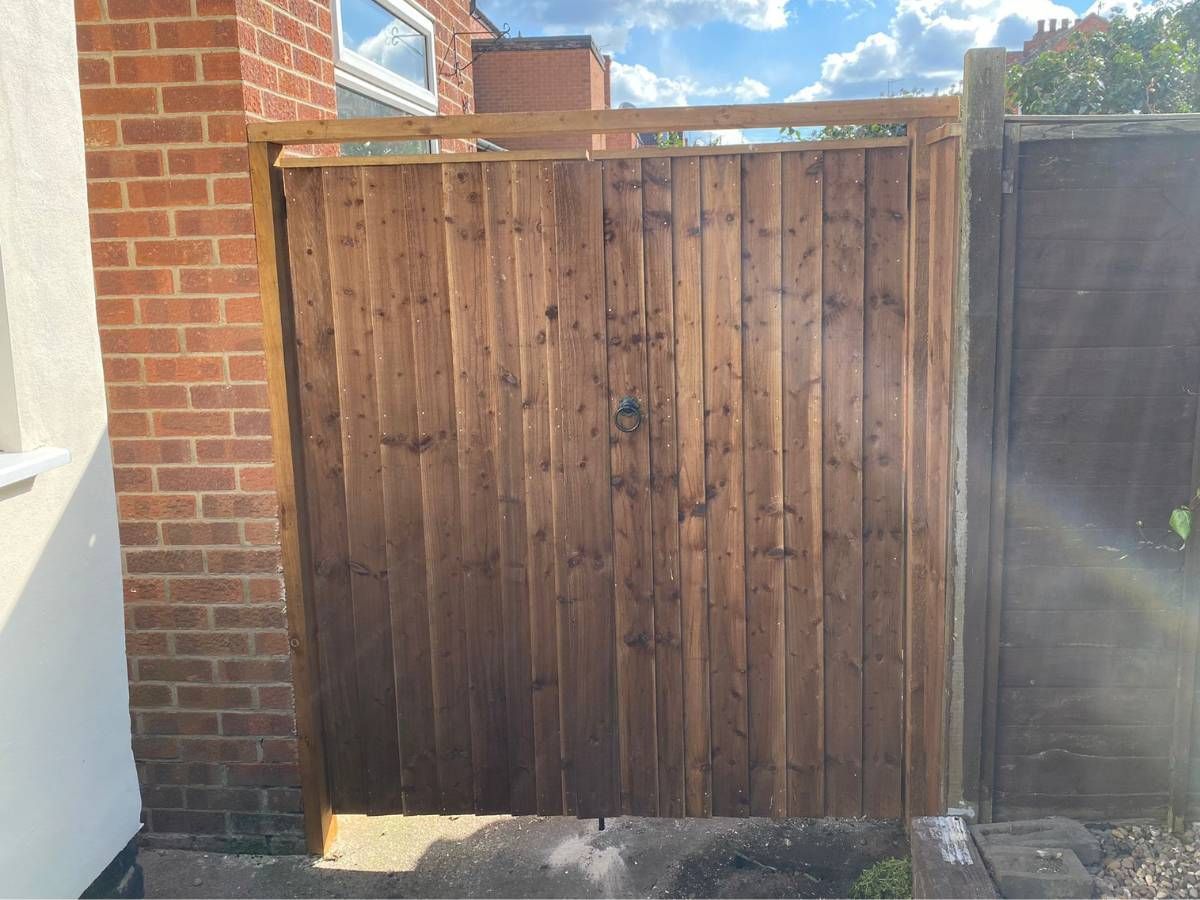 double wooden garden gate