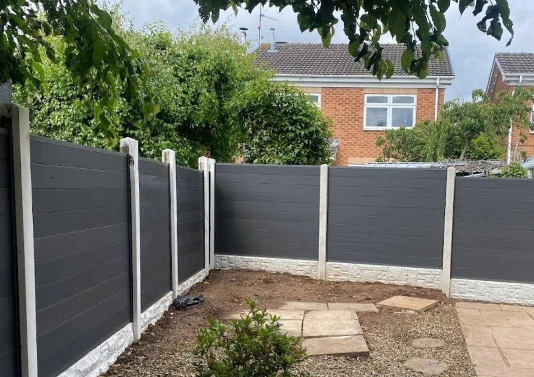 J&Z Fencing grey composite fencing in Caerphilly 
