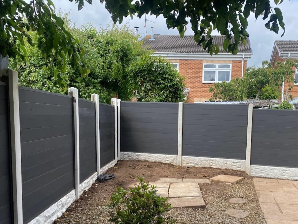 J&Z Fencing grey composite fencing in St Athan