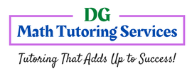 A logo for dg math tutoring services that says tutoring that adds up to success.