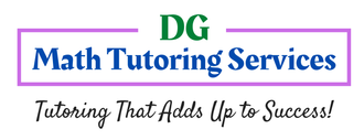 A logo for dg math tutoring services that says tutoring that adds up to success.