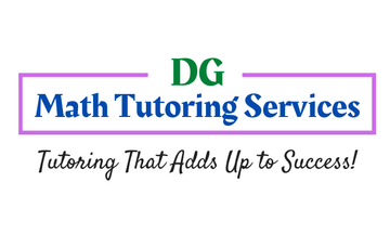 A logo for dg math tutoring services that says tutoring that adds up to success.