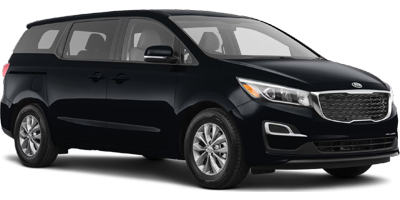 a black minivan is shown on a white background .
