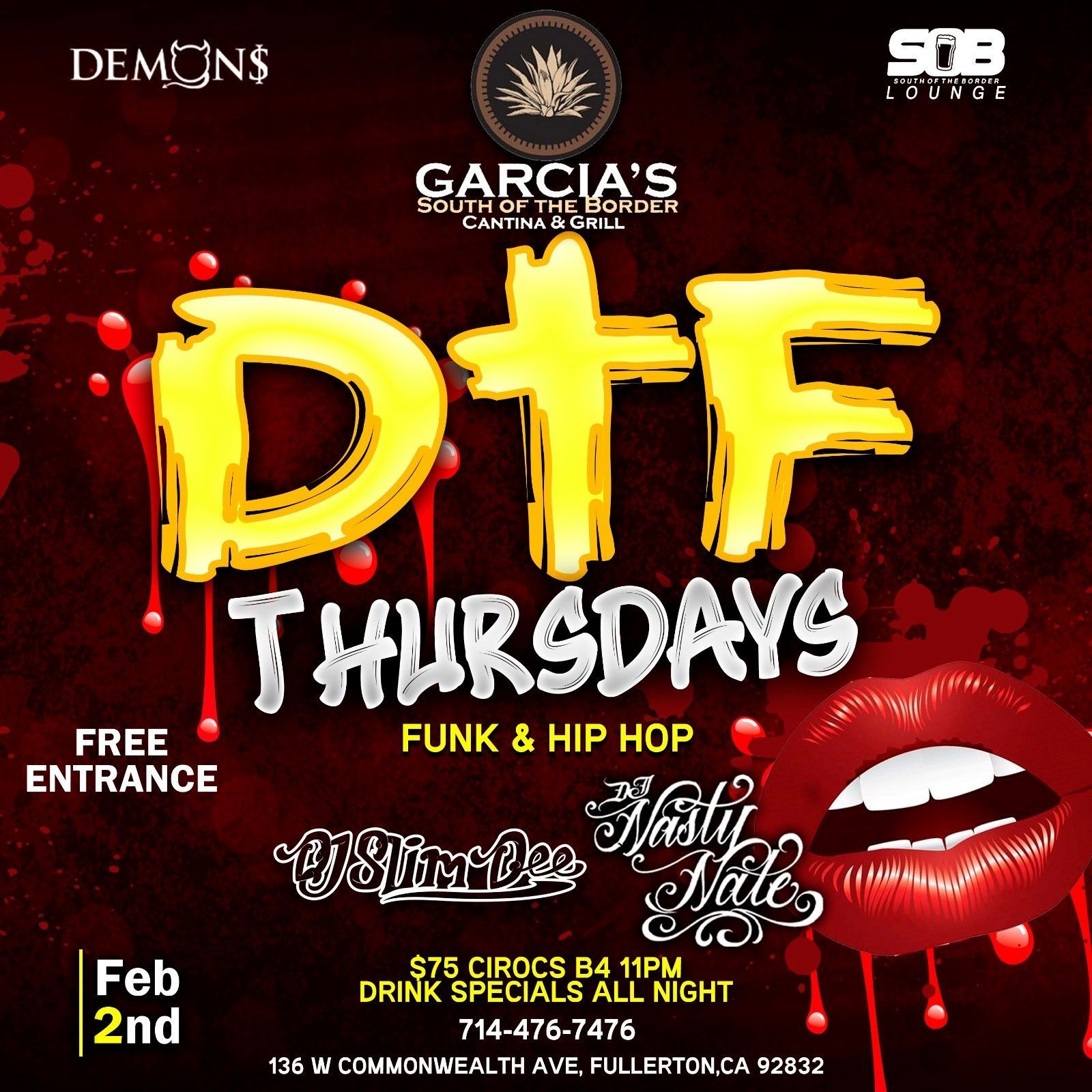 Garcia's SOB Lounge, DTF Thursdays