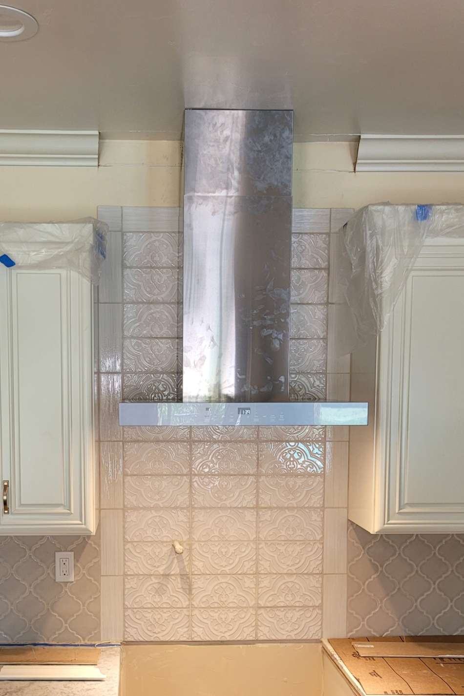 chimney hood butterfly installed