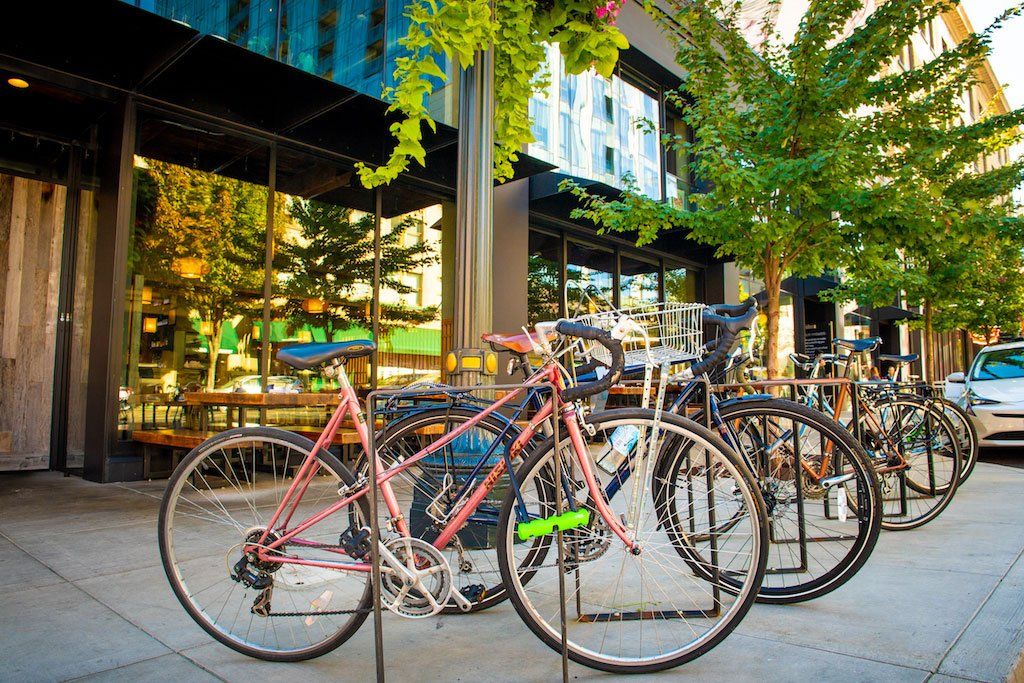 Spencer Court Exterior with Bikes