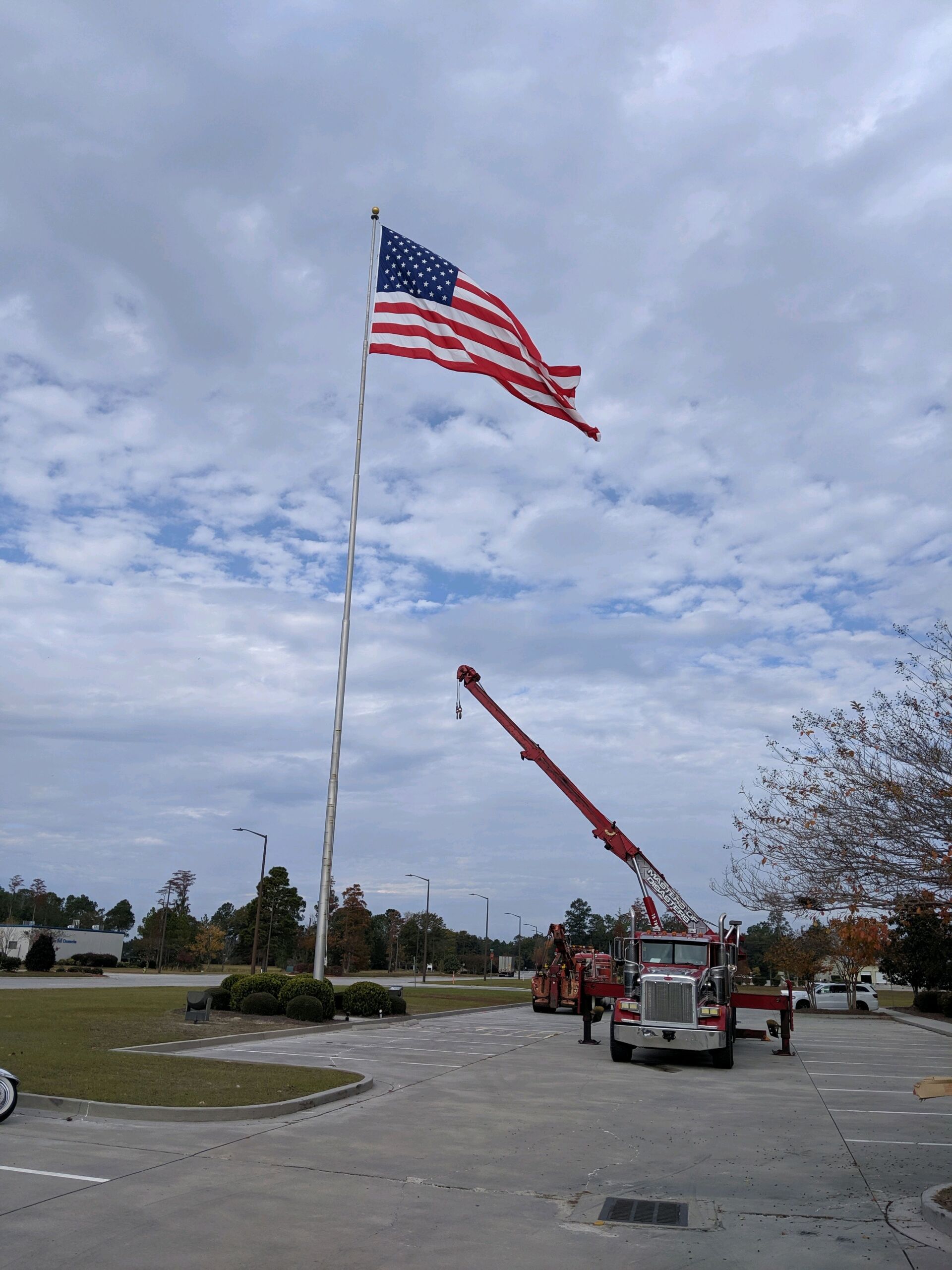 Tow Truck And A Flag — Rincon, GA — Rahn’s Services