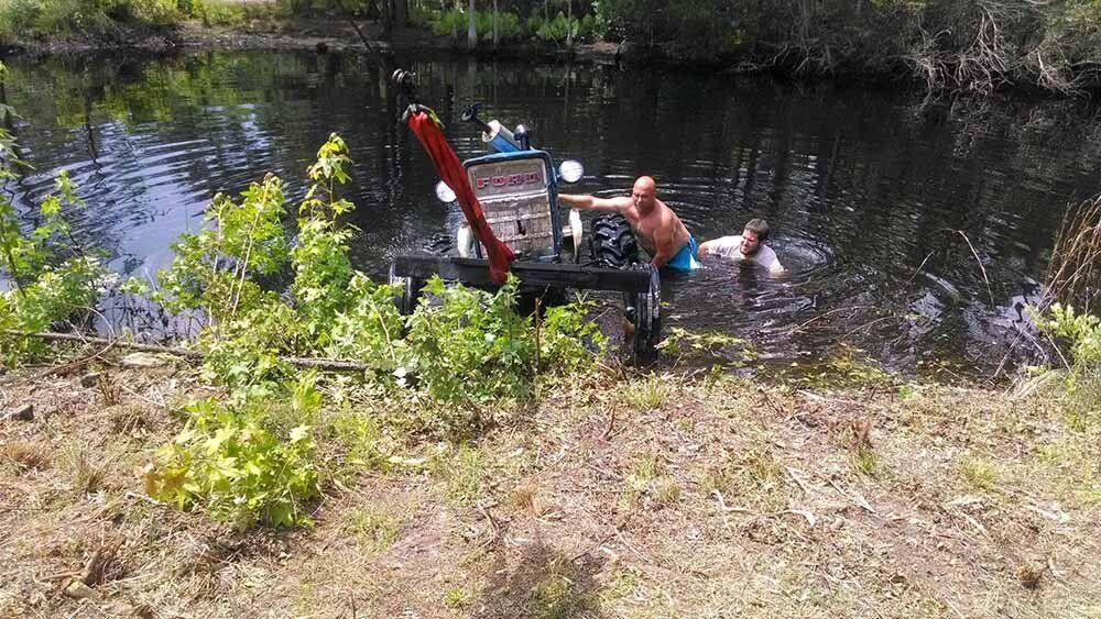 Moving Tractor Out Of Water — Rincon, GA — Rahn’s Services