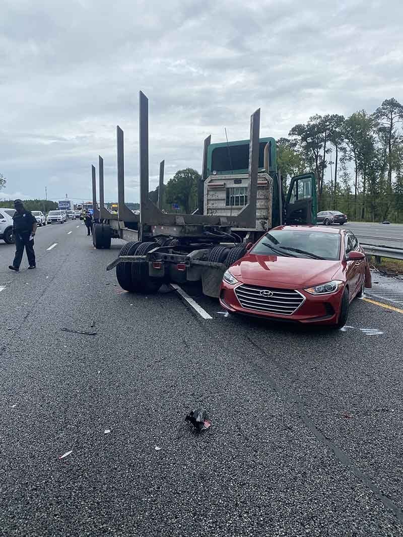 Damaged Car On The Highway — Rincon, GA — Rahn’s Services