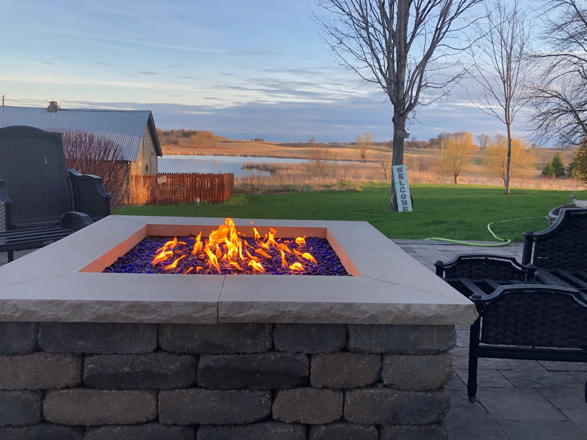 outdoor fireplace