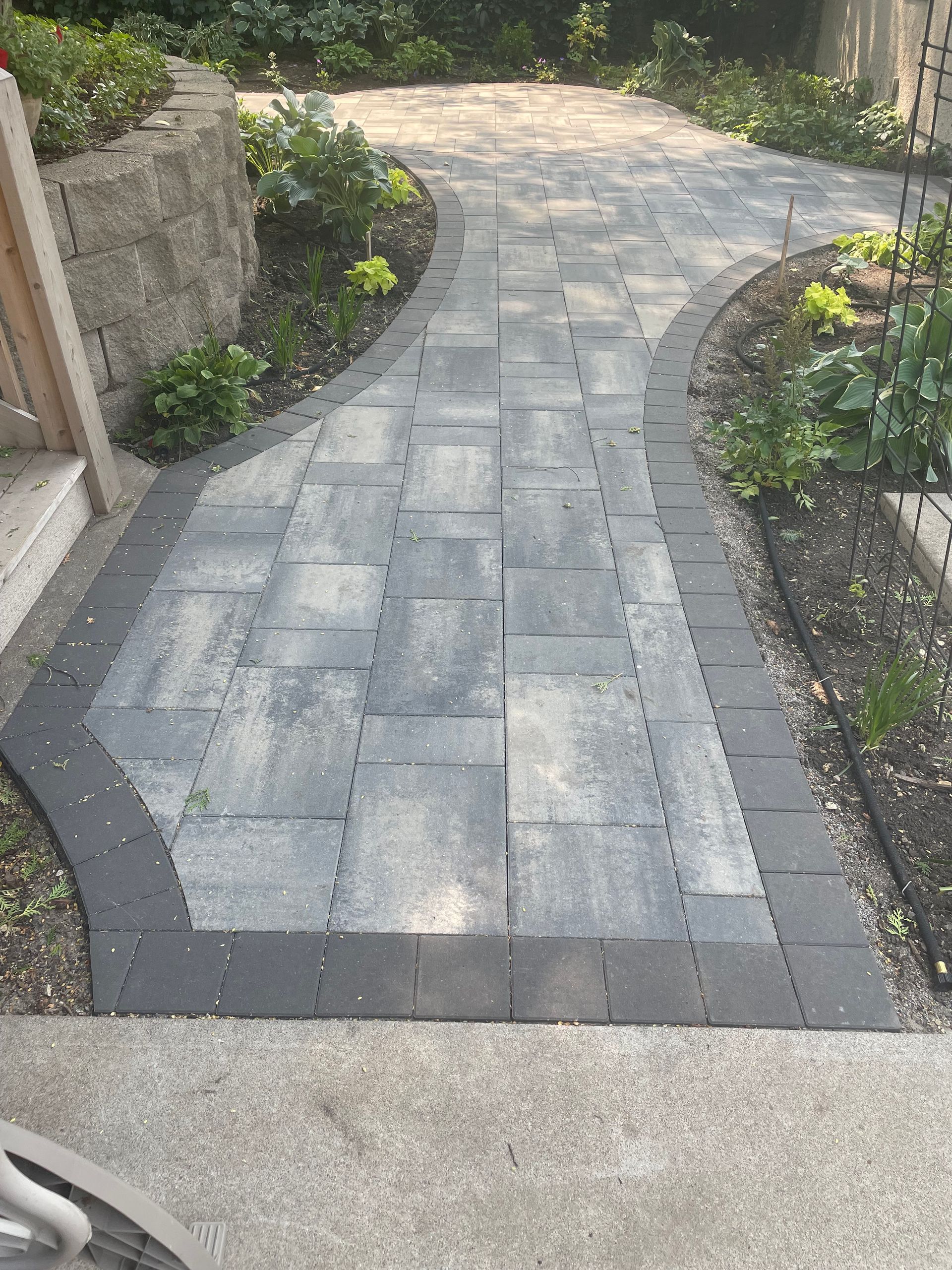 brick paver driveway and walkway