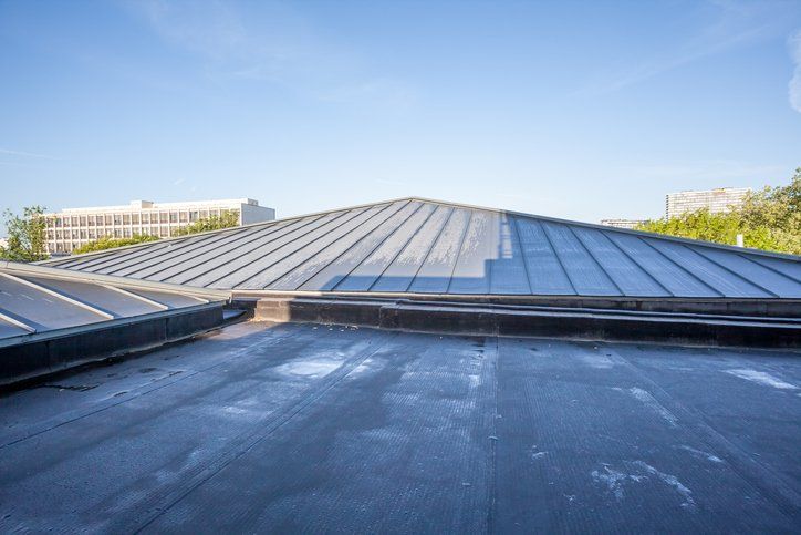 flat roof on a high building