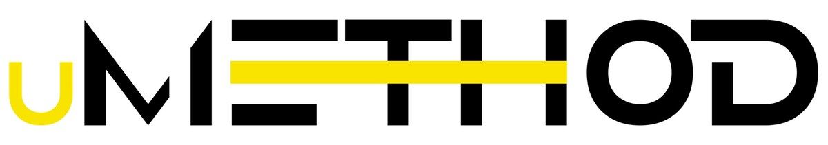 The word method is written in black and yellow on a white background.
