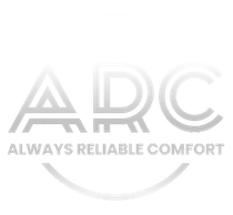 Hexagon logo with mountains, trees, and campfire in orange and blue. Company name is white.