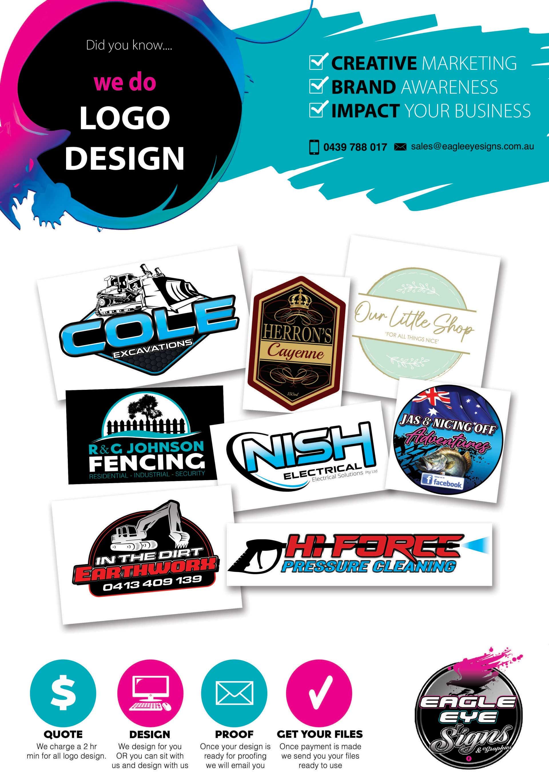 A flyer for a company called we do logo design.