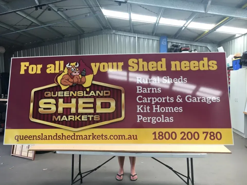 A sign that says for all your shed needs