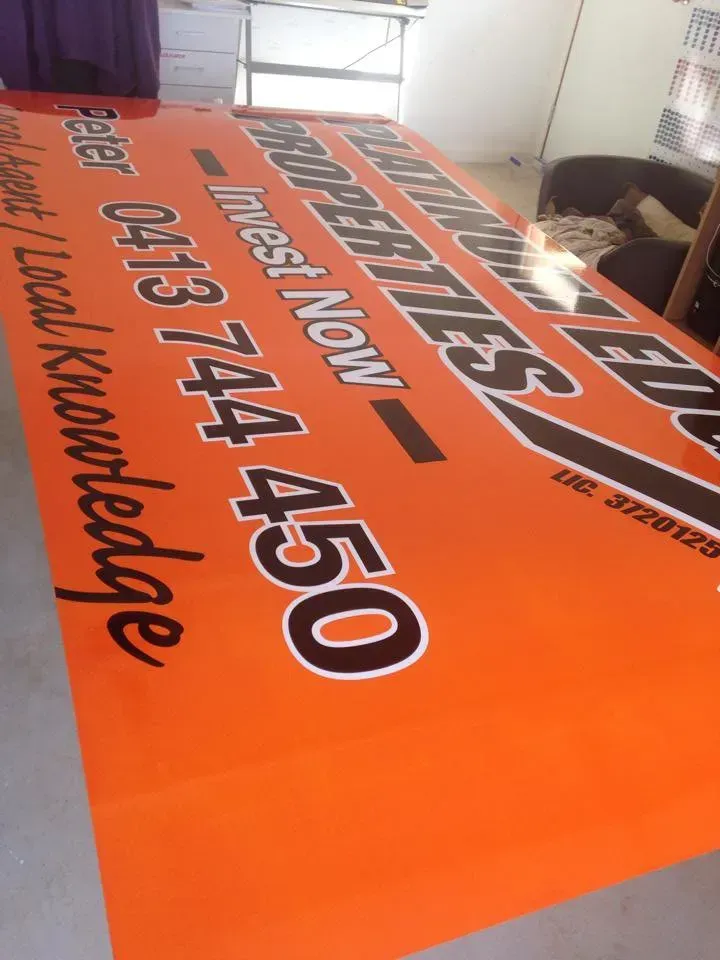 A large orange sign with the number 450 on it