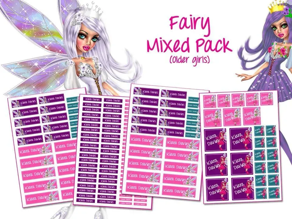 Fairy mixed pack for older girls with a fairy in the background