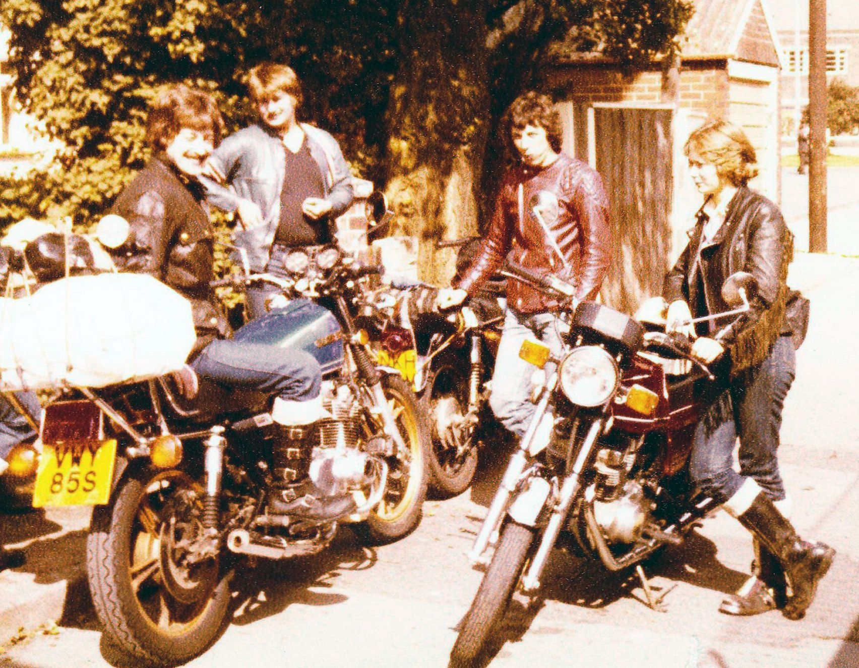 Aire Valley MCC trip to Isle of Man, note the bikes from this era estimated 1979