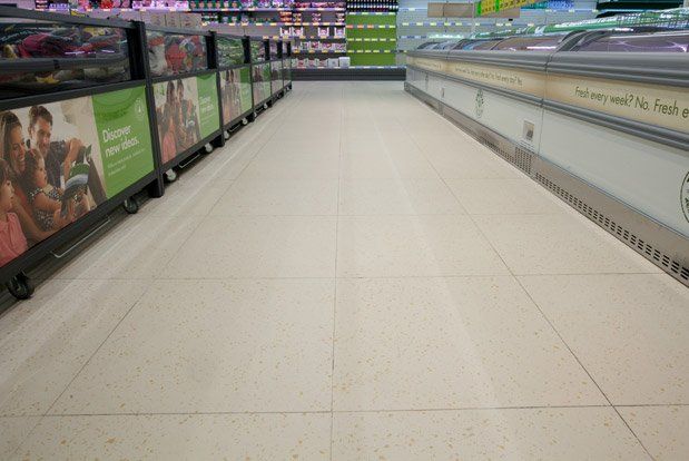 Lidl graphite tiled floor planned cleaning maintenance