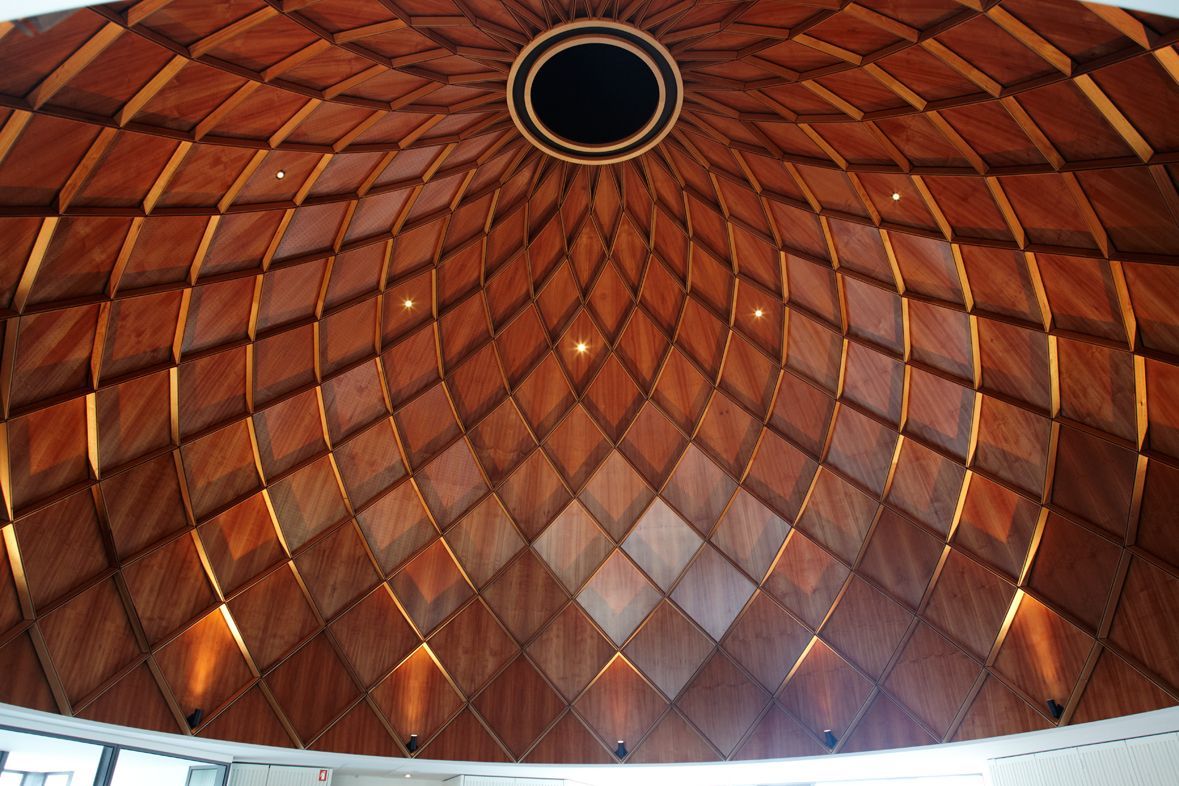 Looking Up At A Wooden Dome With A Hole In The Middle – Cambridge, TAS - Bennett Construction (TAS)