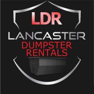 Lancaster Dumpster Rental logo with background.