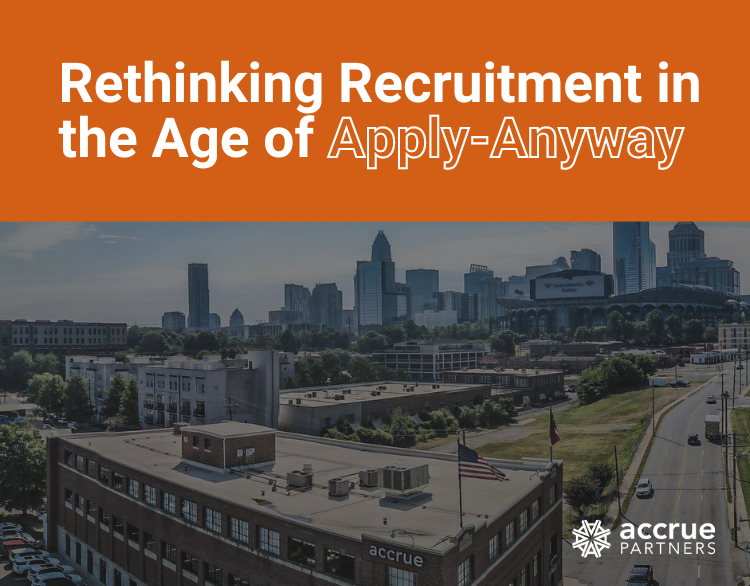 A poster for the Rethinking Recruitment in the Age of Apply-Anyway Infographic