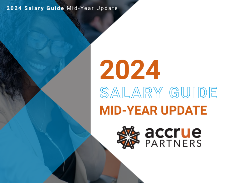 A poster for the 2024 salary guide mid-year update