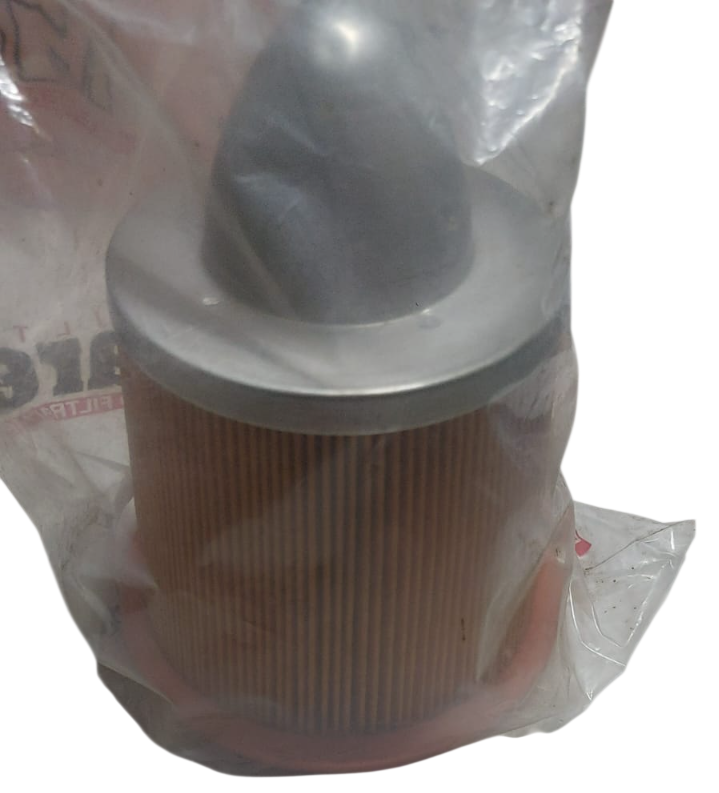 Filtro de aire en una bolsa de plástico transparente.