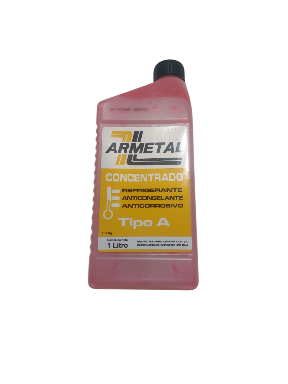 Botella roja de anticongelante concentrado Armetal, Tipo A.