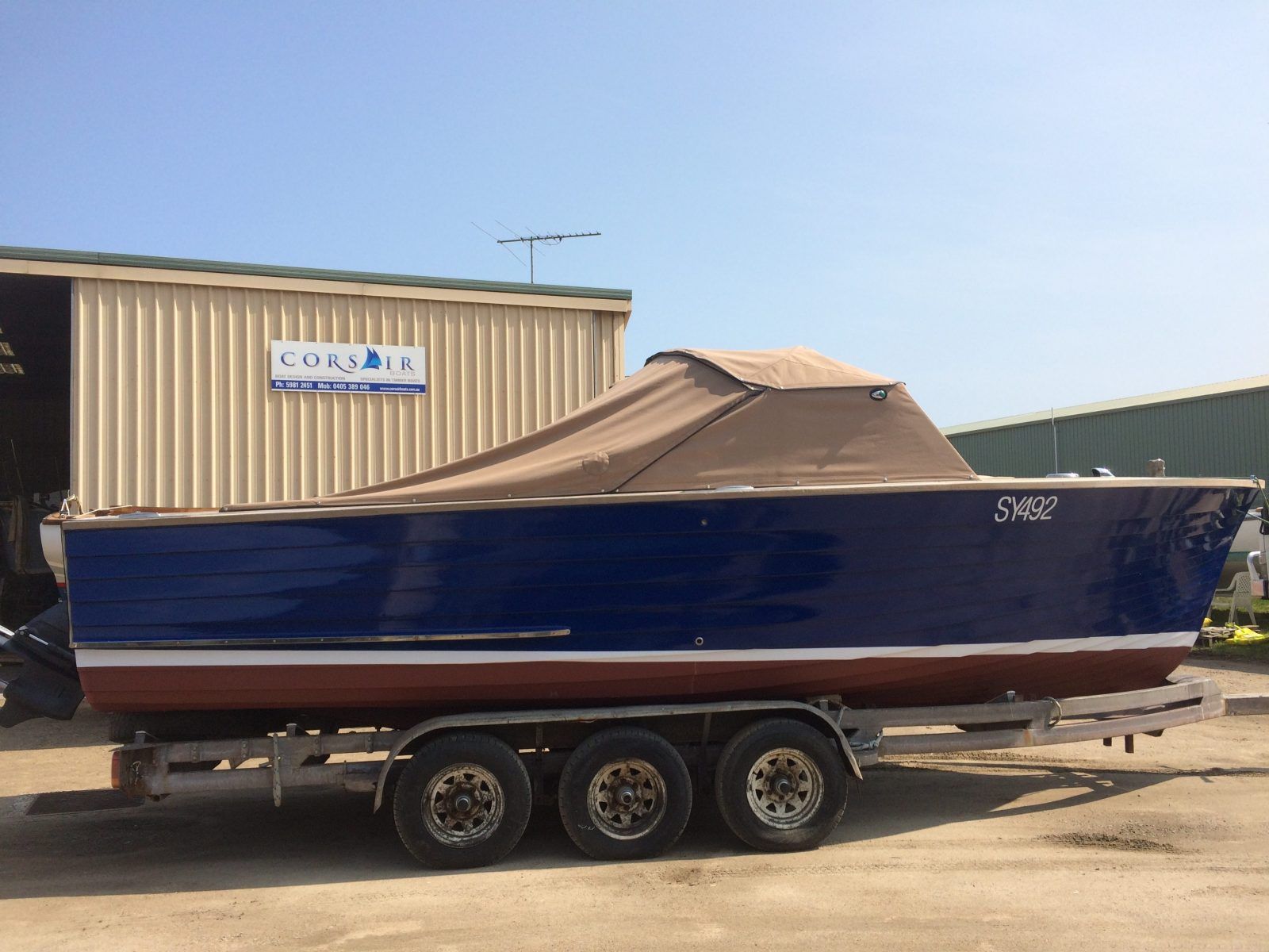 Blue Sailing Boat — Rosebud, VIC — Corsair Boats