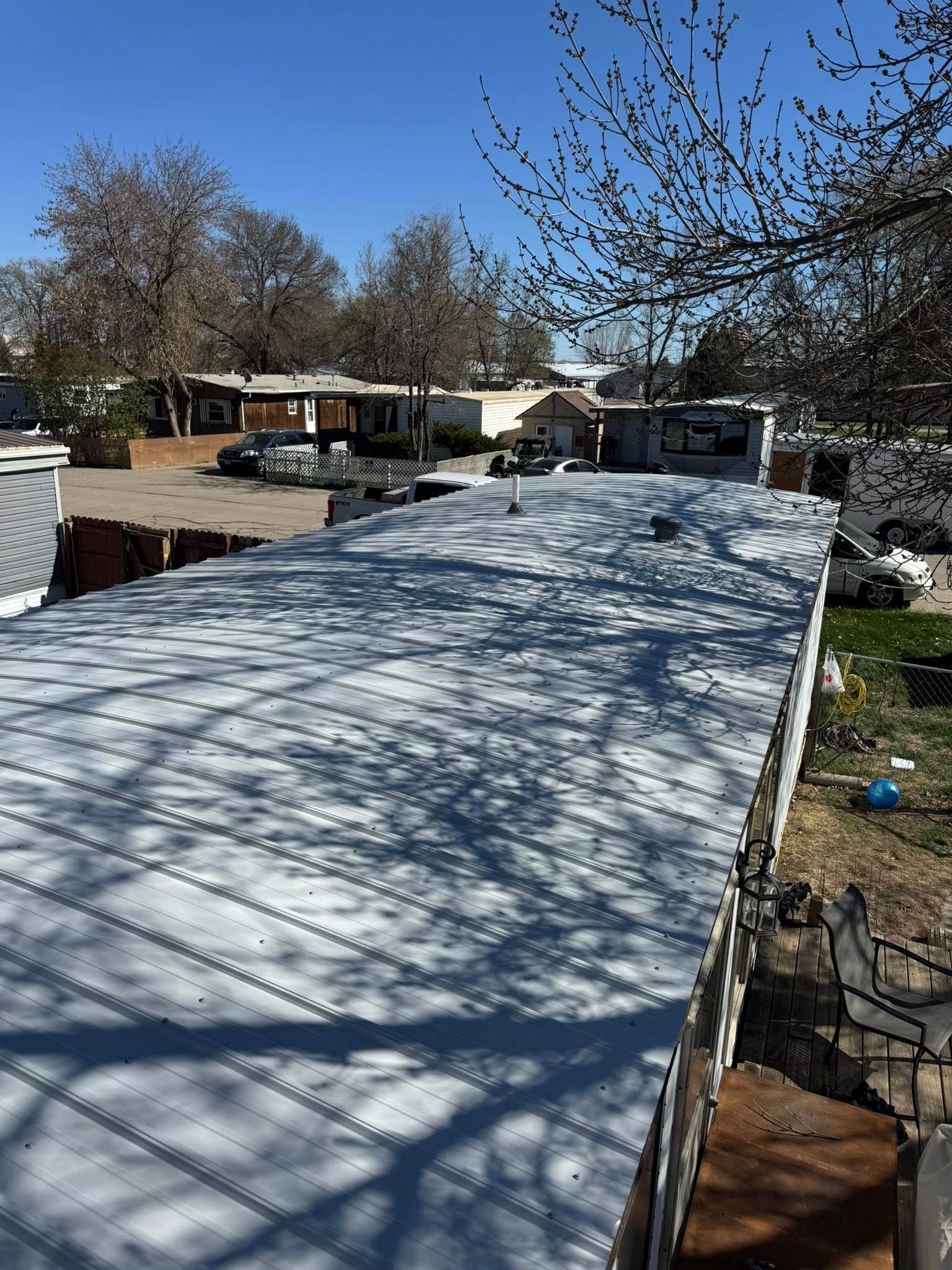 a brand new aluminum roof