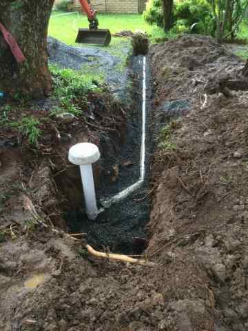 Working On Underground Pipe Line — Plumbers in Central Coast, NSW