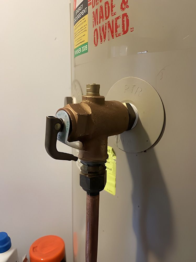Water Heater with Valve and Copper Pipe — Hot Water Systems in Central Coast, NSW