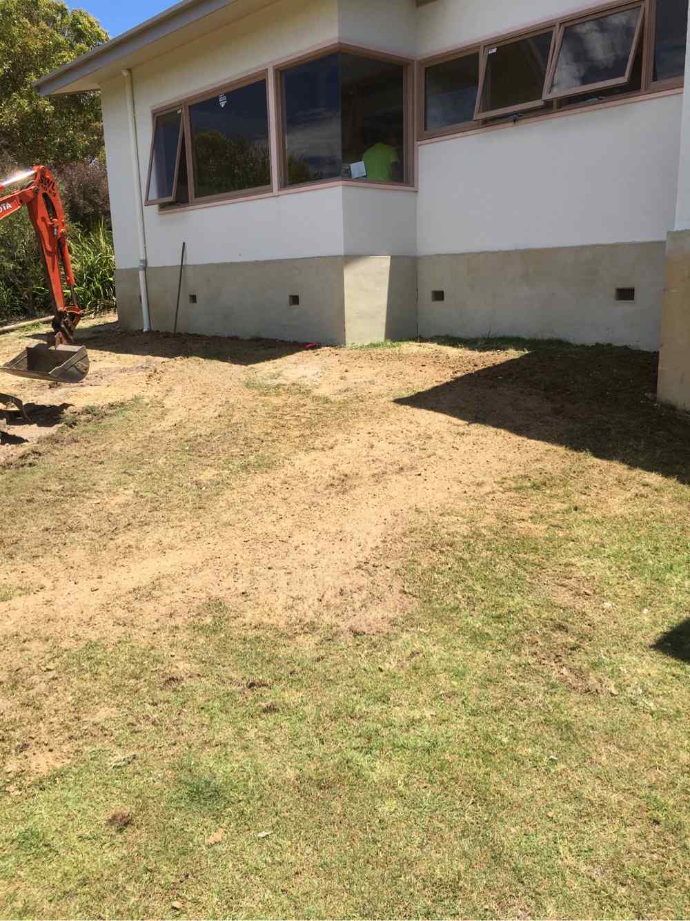 Excavator About To Start Digging — Plumbing Services in Central Coast, NSW
