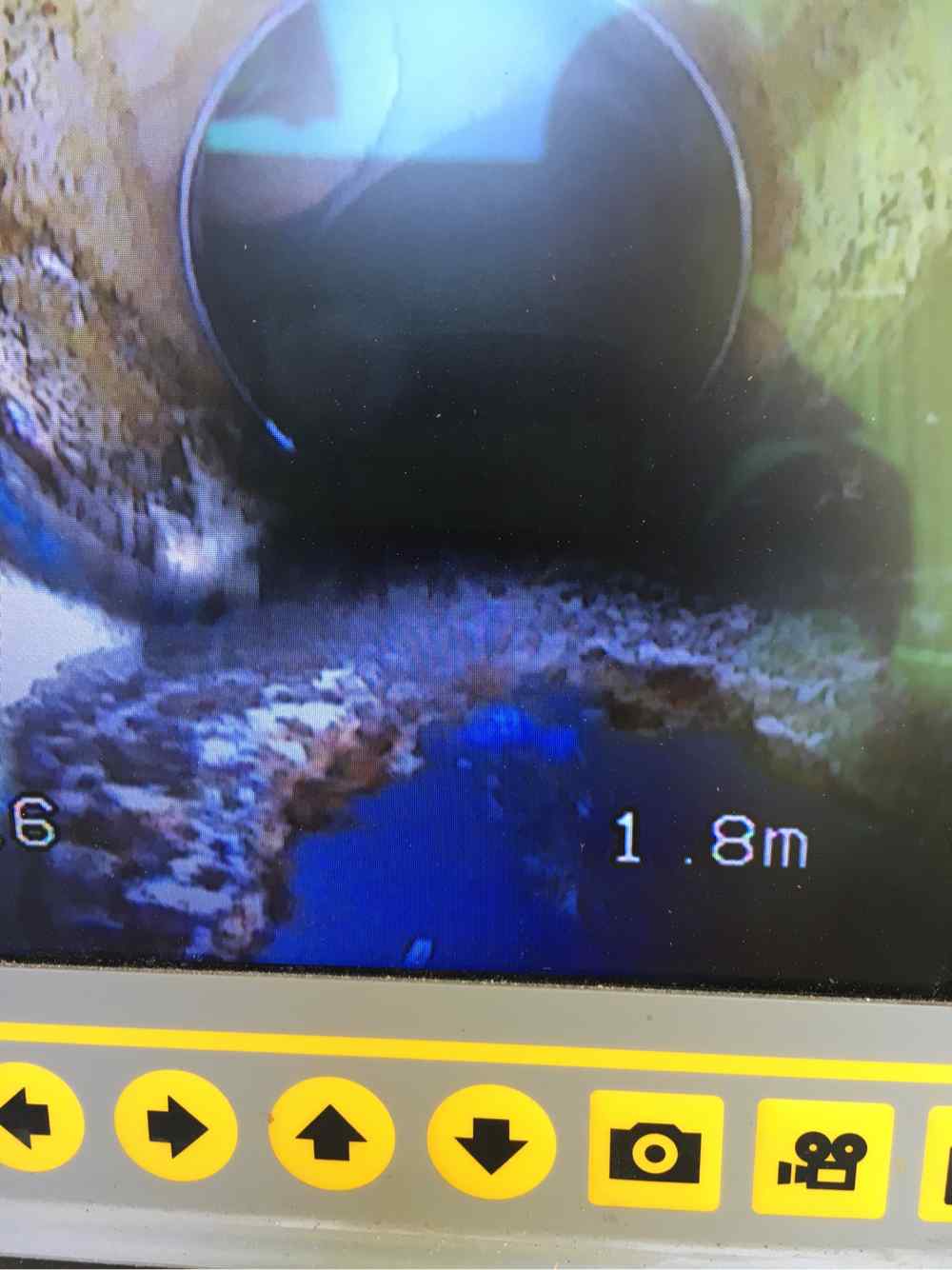 CCTV Image Of Inside Pipe — Plumbers in Central Coast, NSW