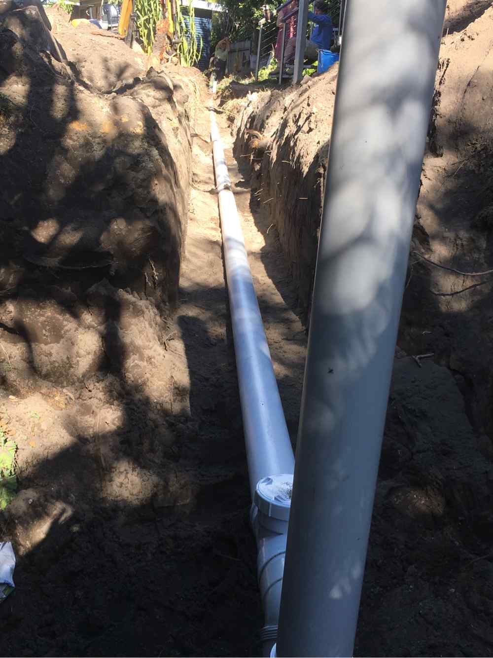 Installing Pipes Underground — Plumbers in Central Coast, NSW