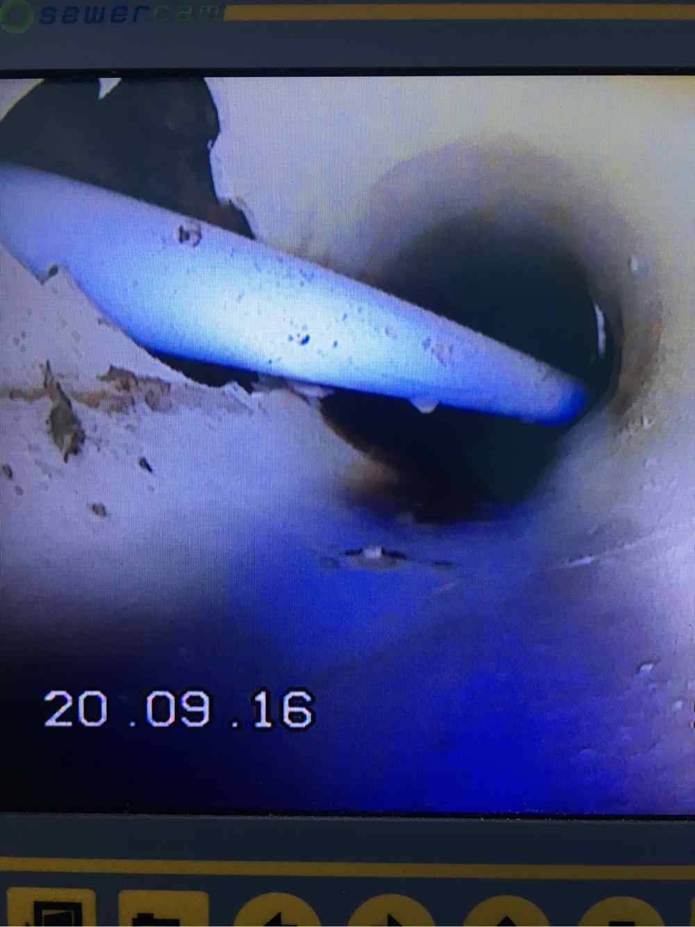 CCTV Image Of Pipe — Plumbers in Central Coast, NSW
