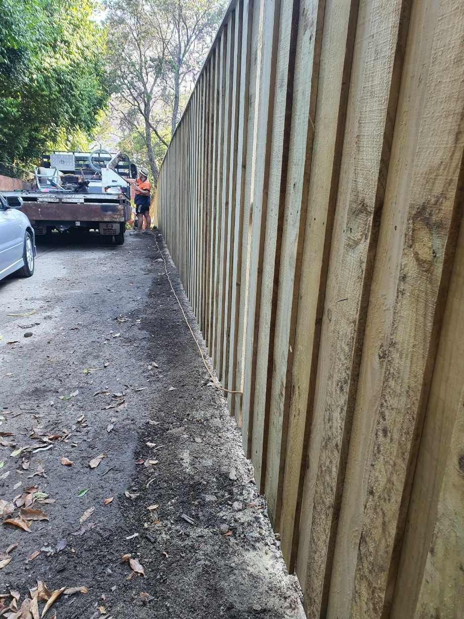 Timber fencing without paint installed beautifully on a house surrounding in Melville WA.